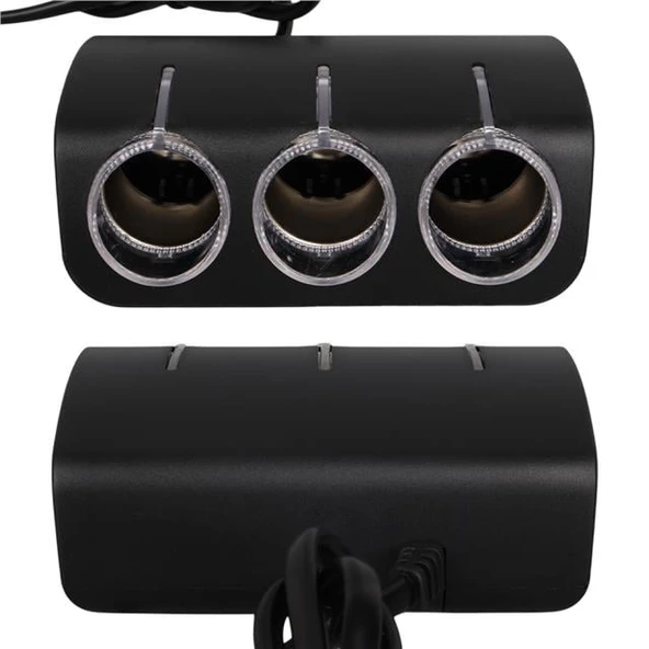 Olesson 1528 12-24V Tek USB Girişli 120W 80cm Kablolu 3'LÜ Araç Çakmak Çoklayıcı - Resim 4