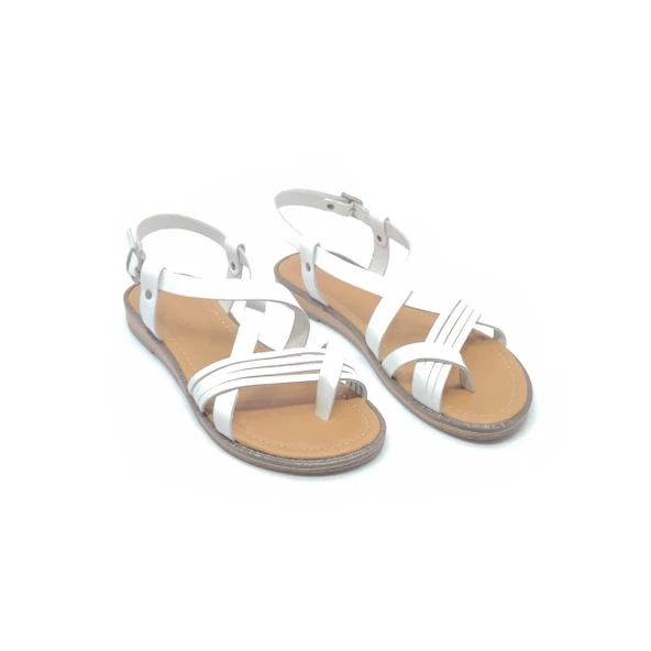 Janestt Kadın Hakiki Deri Sandalet 180-3027 - 6