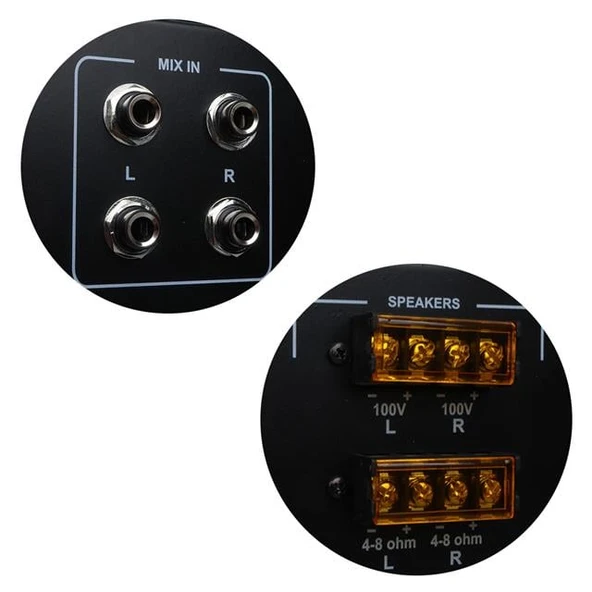 Magicvoice MV-2400 2x400 Watt 4-8 Ohm -100 V 19 Rack Hat Trafolu Power Anfi - Resim 3