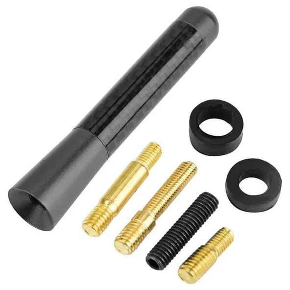PowerMaster PM-26308 Universal Mavi Karbon Fiber Oto Çubuk Radyo Anteni 12 CM - 1