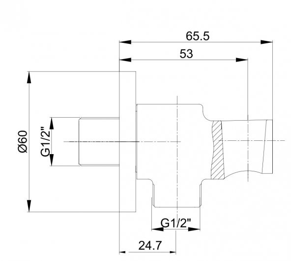 Eca Duş Çıkış Dirseği Mat Siyah 102199603C1 - 2