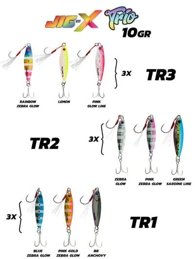 Fujin Jig-X Trio 3lü Micro Jig 10gr ürün görseli 1