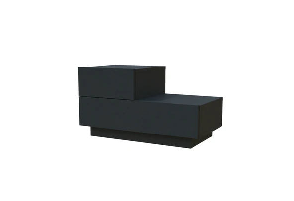 Kayra KMD002 LED Işıklı Komodin – 2 Çekmeceli Modern Tasarım - 4