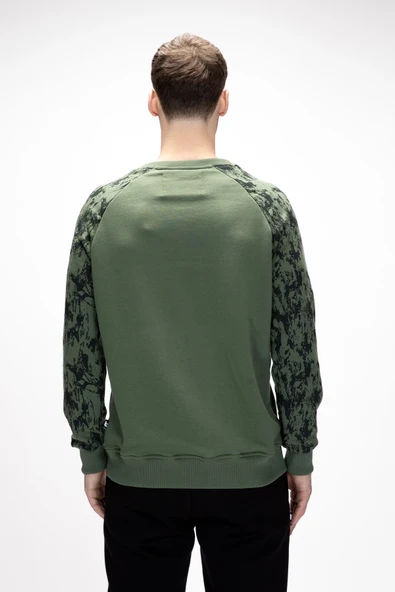 Bad Bear Deep Yeşil Crewneck Erkek Baskılı Sweatshirt - Resim 3