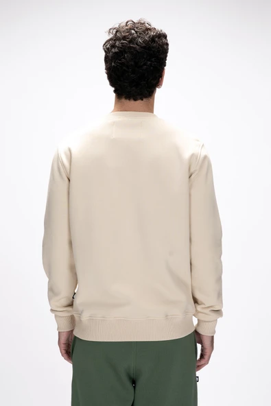 Bad Bear Wındy Bej Crewneck Erkek Baskılı Sweatshirt - 2
