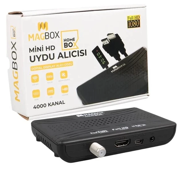 Magbox Homebox Full HD Uydu Alıcısı 4000 Kanal TKGS / Youtube / USB Destekli (Uzatma Display Gözlü) - 4
