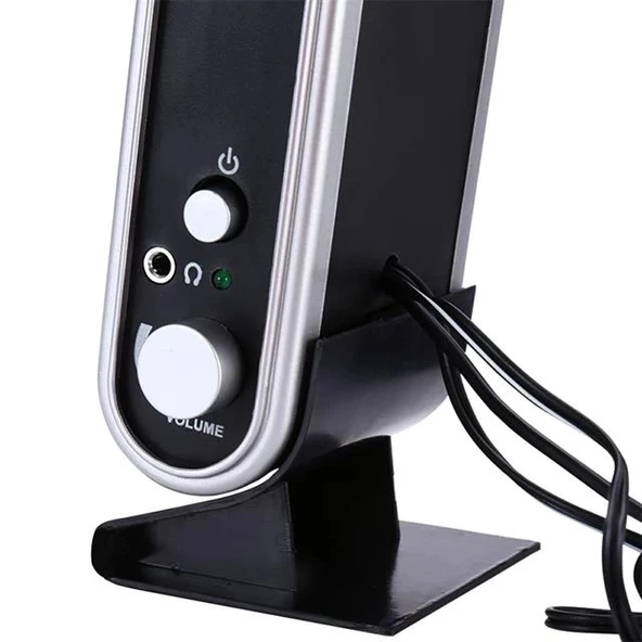 MagicVoice HY-218 1+1 USB İnce Tasarım Siyah Hoparlör - Speaker - 2