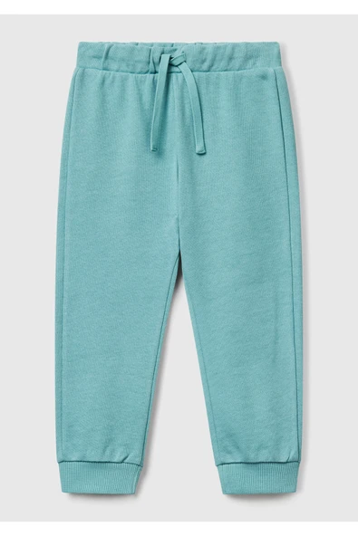 Erkek Çocuk Gri-Yeşil Arka Cebi Logo Eşofman Altı ürün görseli 1