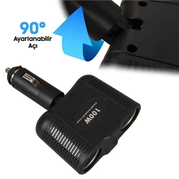 Olesson 1643 12-24V 100W 2'LI Araç Çakmak Çoklayıcı - Resim 5