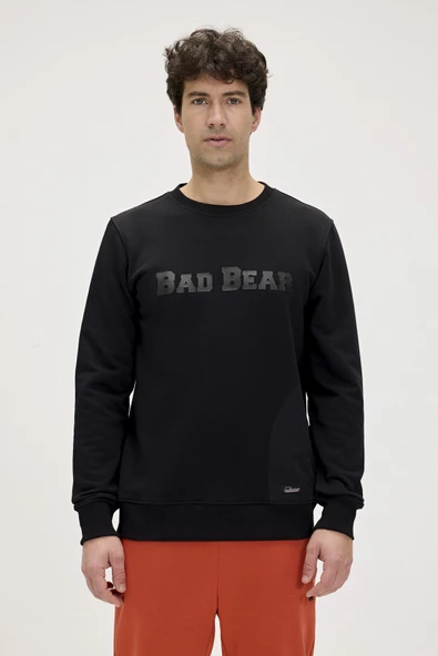 BAD BEAR MARLOW CREWNECK ERKEK SWEATSHIRT SİYAH ürün görseli 1