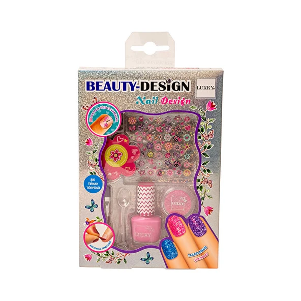 Lukky Soyulabilir Pembe Ojeli Tırnak Tasarım Seti - Resim 4