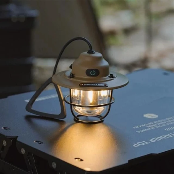 PowerMaster PM-25439 Nostaljik 3 Filament 6 Smd Kamp Çadır Lambası Ampul 1200mAh TYPE-C - Resim 3