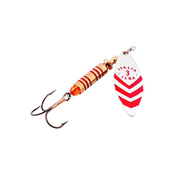 Alabalık Turna Döner Olta Kaşık - Ilba Sergente 60113 - Gümüş/Kırmızı - No:3