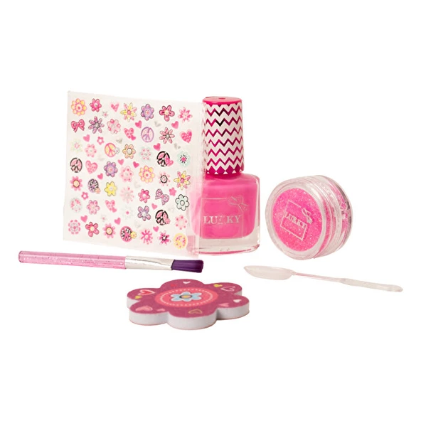 Lukky Soyulabilir Pembe Ojeli Tırnak Tasarım Seti ürün görseli 1