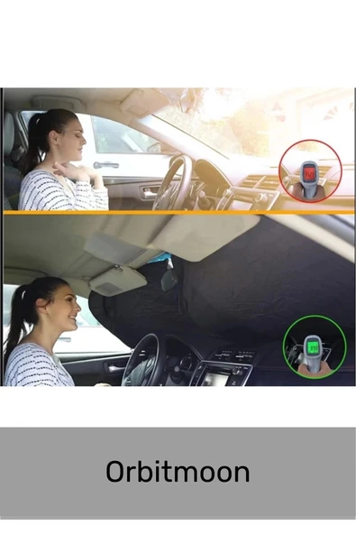 Premium UV Işık Engelleyici Dayanıklı Çift Katmanlı Katlanabilir Çantalı Ön Cam Araba Güneşliği - 3