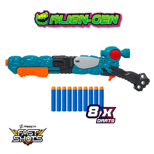 Mega Allien- Gen Sonic Flytrap 10 Atış Dart FIrlatıcı Set ürün görseli 1