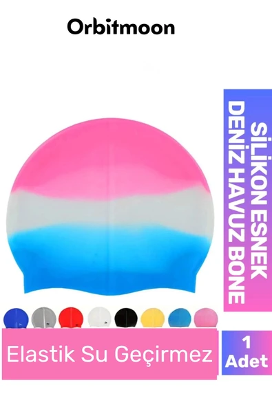 Yeni Seri Kaymaz Su Geçirmez Sızdırmaz Silikon Yüzücü Elastik Yüzme Şapkası Havuz Deniz Bonesi ürün görseli