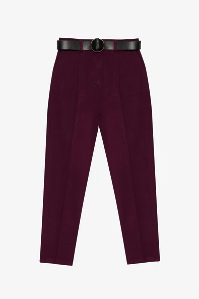 Quzu Beli Kemerli Kadın Pantolon ürün görseli 1