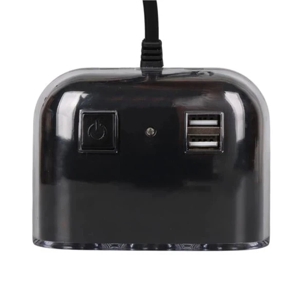 Olesson 1505 12-24V Çift USB Girişli 120W 80cm Kablolu 3'LÜ Araç Çakmak Çoklayıcı - Resim 3