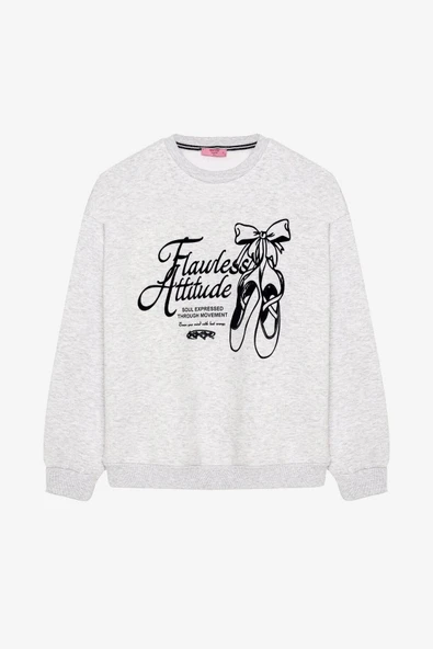 Quzu Baskı Detaylı Kadın Sweatshirt 26KSWT00961 - 5