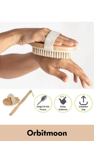 Özel Seri %100 Doğal Cilt Bakım Selülit Çatlak Giderici At Kılı Banyo Fırçası Kuru Masaj Aleti - 3