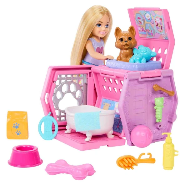Barbie Chelsea Köpekçiğin Taşıma Çantası Oyun Seti JDF89 - 2