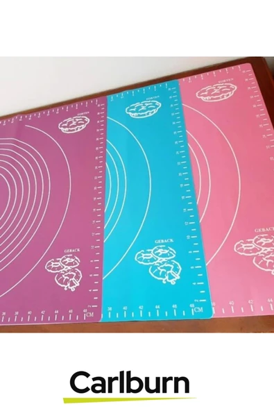 Özel Üretim Hijyenik Pratik Ölçekli Gıda Uyumlu Silikon Kaymaz 50x40cm Hamur Açma Matı - 3
