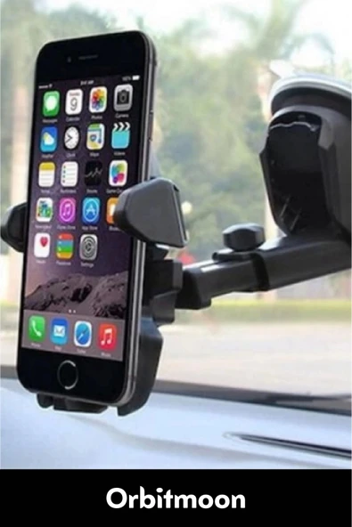 Özel Üretim Dayanıklı Vantuzlu Sağlam Çok Fonksiyonlu 360 Derece Dönebilen Teleskopik Telefon Tutucu - 3