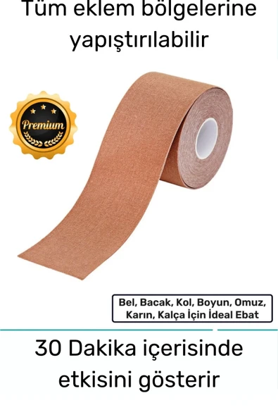 Özel Seri Etkili Büyük Boy Kas Eklem Bel Bacak Kol Boyun Sırt Omuz Karın Ağrı Isı Bandı 5cm x 5m