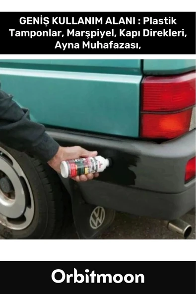 Premium Seri Uzun Süre Suya Dayanıklı Eskimiş Yüzey Dış Plastik Aksam Kauçuk Siyah Tampon Boyası - 2