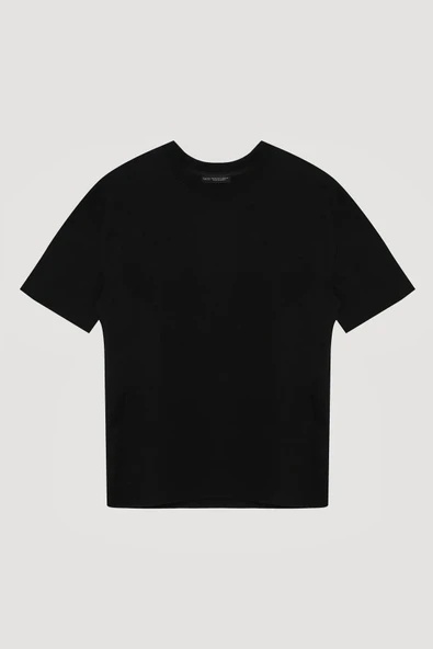 Quzu Bisiklet Yaka Düz Kadın T-shirt 25YTSH00186 - 12