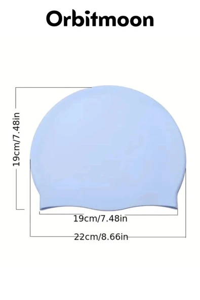 Premium Seri Su Geçirmez Sızdırmaz Kaymaz Silikon Yüzücü Elastik Yüzme Şapkası Havuz Deniz Bonesi - Resim 2