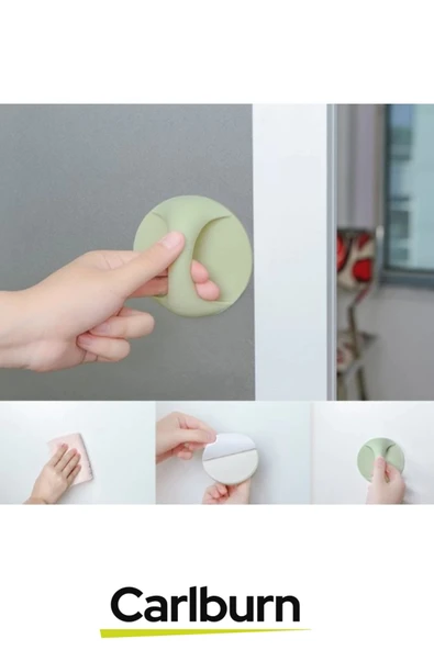 İz Bırakmayan Cam Fayans Kapı Ahşap Panel Pencere Klozet Dolap Çok Amaçlı Yapışkanlı Kulp Tutacak - 3