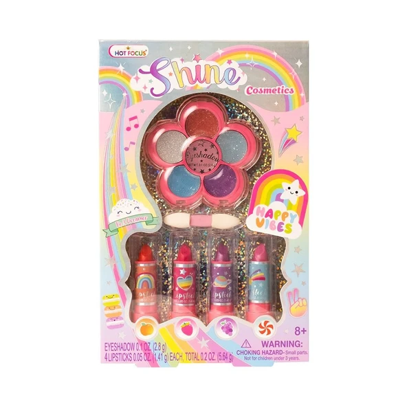 Rainbow Parıltılı Far ve Ruj Seti - 4