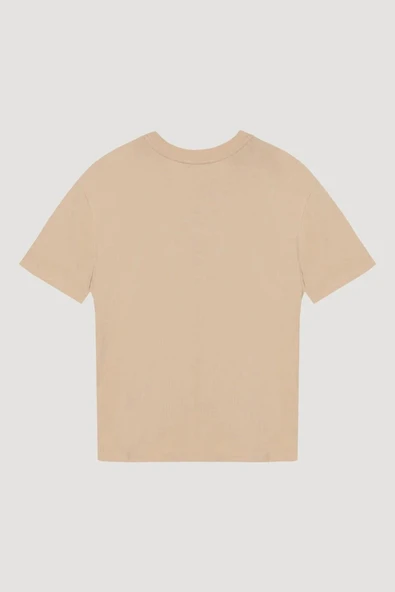 Quzu Bisiklet Yaka Düz Kadın T-shirt 25YTSH00186 - Resim 10