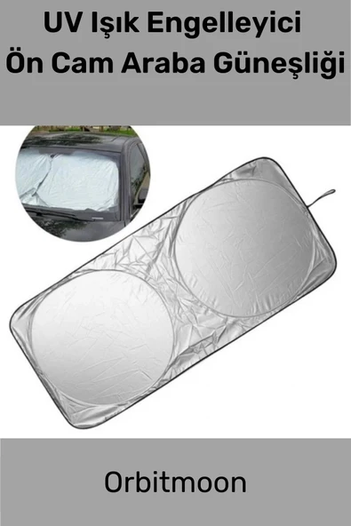 Premium UV Işık Engelleyici Dayanıklı Çift Katmanlı Katlanabilir Çantalı Ön Cam Araba Güneşliği - 2