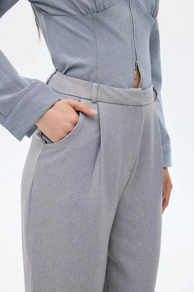 Quzu Yüksek Bel Havuç Kadın Pantolon - 7