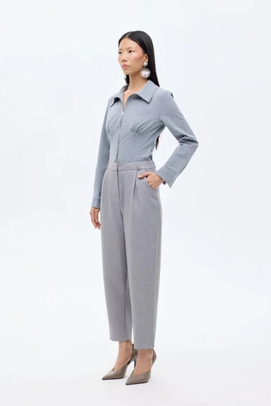 Quzu Yüksek Bel Havuç Kadın Pantolon - 9