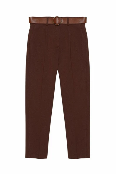 Quzu Beli Kemerli Kadın Pantolon - 1