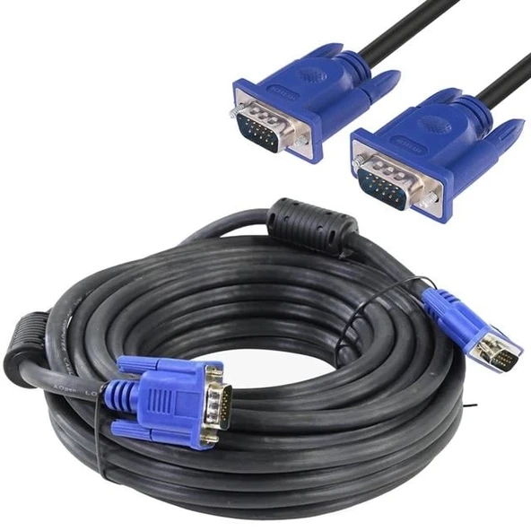 Hytech HT-VGA15 15 Pin Erkek/Erkek 15 Metre Vga Görüntü Aktarma Kablosu