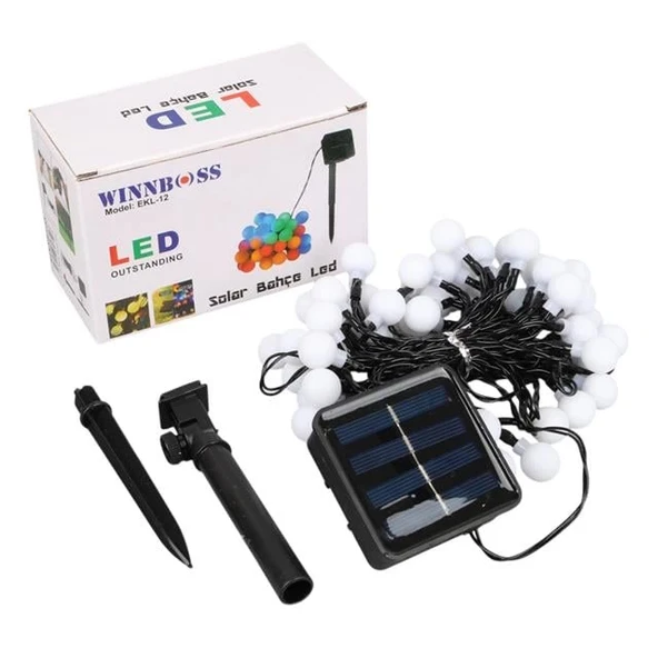 Winnboss EKL-12 7 Metre 50 Top Ledli Renkli 8 Modlu Solar Panelli Dış Mekan Aydınlatma Led 5 Watt - 3