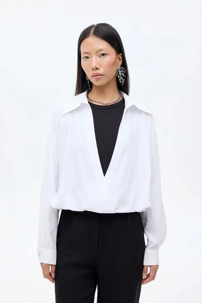 Quzu Matchli Uzun Kollu Bluz 26KBLZ01067 ürün görseli