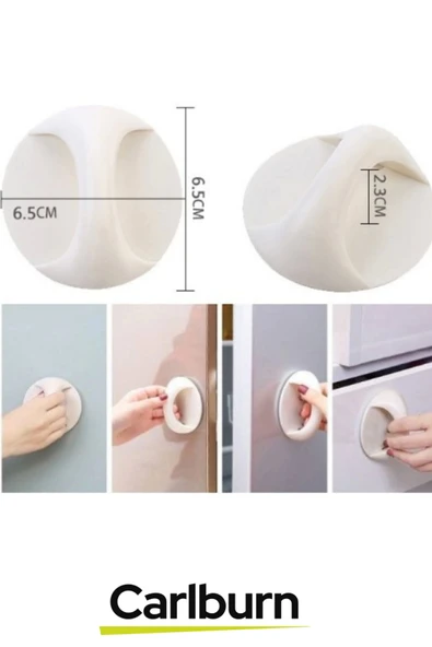 İz Bırakmayan Cam Fayans Kapı Ahşap Panel Pencere Klozet Dolap Çok Amaçlı Yapışkanlı Kulp Tutacak - 4