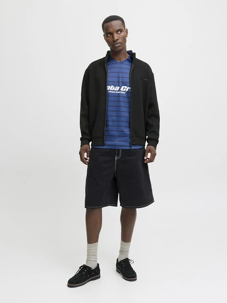 Jack Jones Jcofusıon Scuba Sweat Zıp Hıgh Neck Noos 12282703 - Resim 2