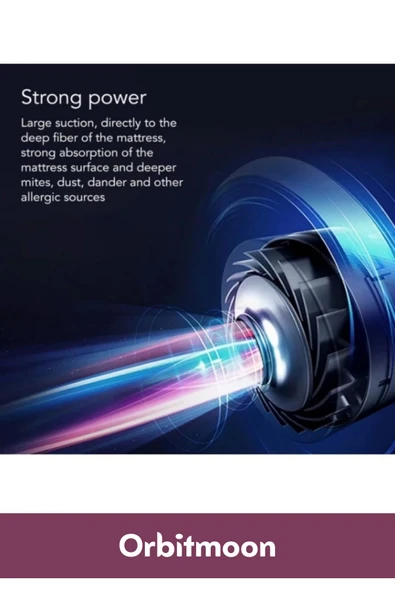Özel Seri Kompakt UV Işıklı Güçlü Emiş Gücü Elektrikli Yatak Yorgan Örtü Koltuk Temizleme Süpürgesi - 3