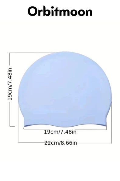 Premium Seri Su Geçirmez Sızdırmaz Kaymaz Silikon Yüzücü Elastik Yüzme Şapkası Havuz Deniz Bonesi - Resim 3