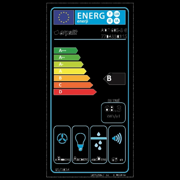 Arçelik ADE 605-3 G Ankastre Duvar Tipi Davlumbaz - 6