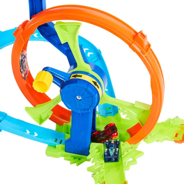 Hot Wheels Hızlı Fırlatma ve Döngü Parkuru Oyun Seti JBX65 - 4