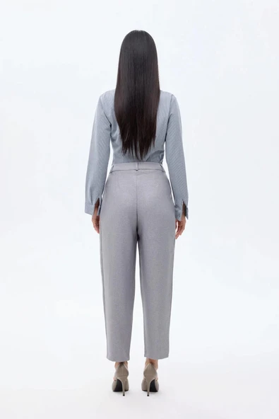 Quzu Yüksek Bel Havuç Kadın Pantolon - 10