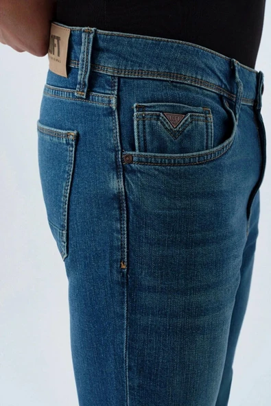 Loft Justin Dante Green Wash Erkek Jean Pantolon LF2037021 - 4